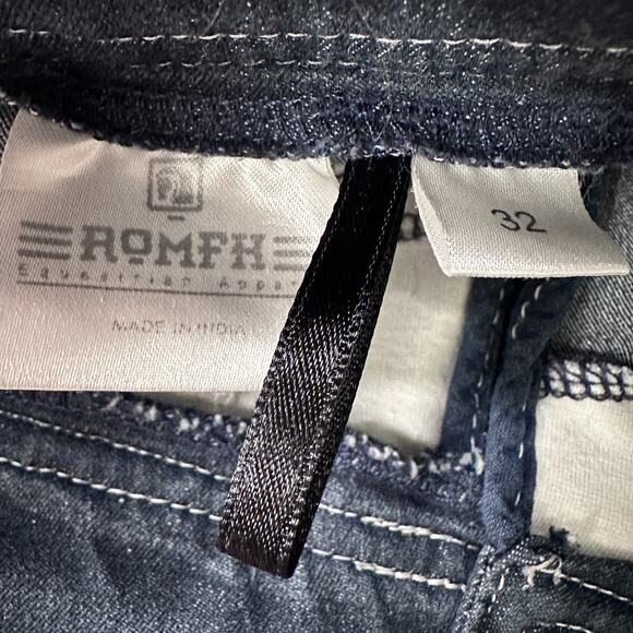 Romfh Equestrian Riding Breeches Pant Women's 32R Navy Blue Stretch Full Seat - Picture 6 of 10